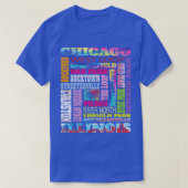 Fun Chicago Illinois Windy City T-Shirt (Design vorne)