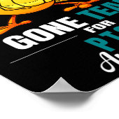 Fun Chick Gone Aquamarin Ribbon Hühnerkrieger Ptsd Poster (Ecke)