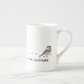 Fun Chickadee Niedliche kleine Vogelspuren Tasse (Rechts)