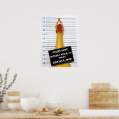 Fun Chicken Bad Mugshot Poster! Poster (Küche)