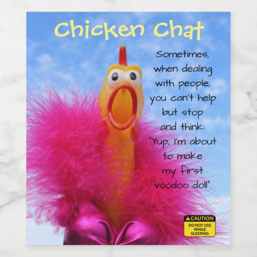 Fun Chicken Chat Weinmarken! Weinetikett (Einzelnes Label)