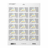 Fun Chicken Foot Print Overload Label Adressaufkleber (Vorne)