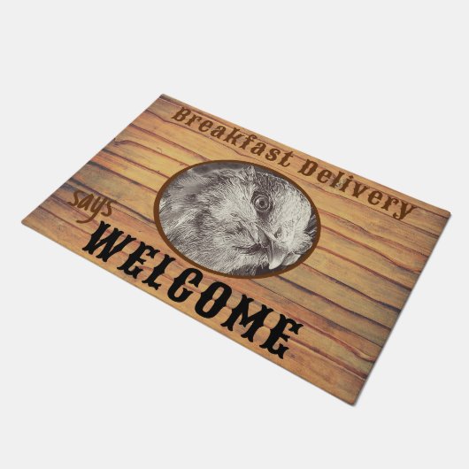 Fun Chicken Head Profil Platzhalter Tor Mat Fußmatte (Schrägansicht)