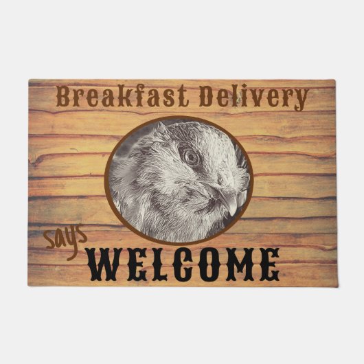 Fun Chicken Head Profil Platzhalter Tor Mat Fußmatte (Vorderseite)