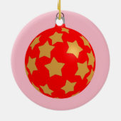 Fun Chicken Weihnachtsgrüße Keramikornament (Hinten)