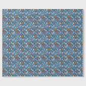 Fun chickens tiled pattern geschenkpapier (Flach)