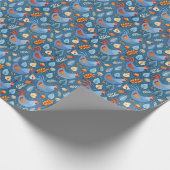 Fun chickens tiled pattern geschenkpapier (Ecke)