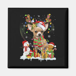 Fun Chihuahua Weihnachten Ugly Hund Weihnachtsmann Magnet