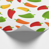 Fun Chili Paprikaschoten Muster Fiesta Party Packu Geschenkpapier (Ecke)