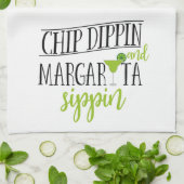 Fun Chip Dippin Margarita Sippin mexikanisches Ess Geschirrtuch (Gefaltet)