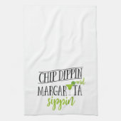 Fun Chip Dippin Margarita Sippin mexikanisches Ess Geschirrtuch (Vertikal)