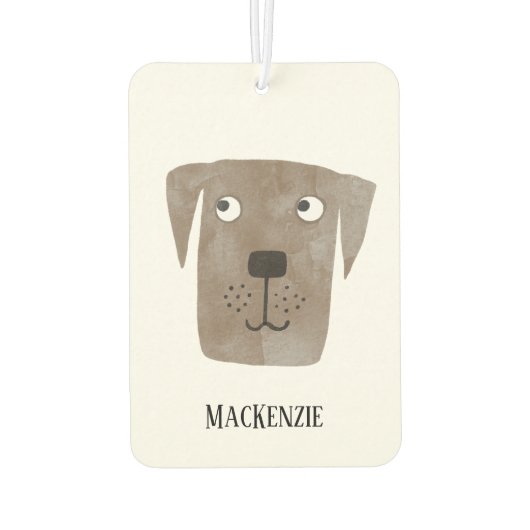 Fun Chocolate Labrador Retriever Dog Personalisier Autolufterfrischer (Rückseite)