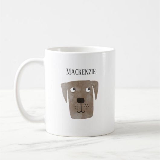 Fun Chocolate Labrador Retriever Dog Personalisier Kaffeetasse (Links)