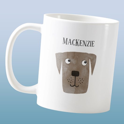 Fun Chocolate Labrador Retriever Dog Personalisier Kaffeetasse