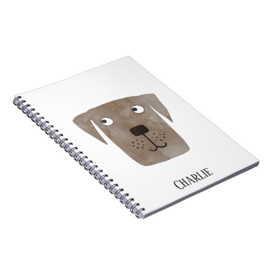 Fun Chocolate Labrador Retriever Dog personalisier Notizblock (Rechte Seite)