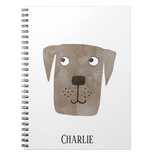 Fun Chocolate Labrador Retriever Dog personalisier Notizblock (Vorderseite)