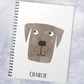 Fun Chocolate Labrador Retriever Dog personalisier Notizblock