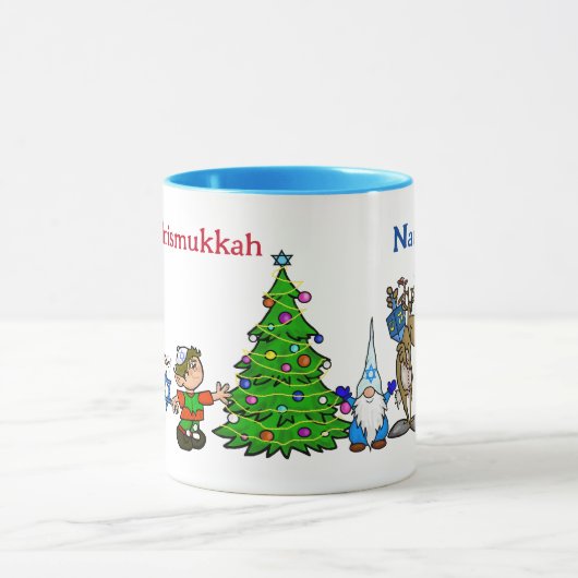 Fun Chrismukkah Charaktere Tasse (Zentrum)