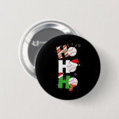 Fun Christmas Bysebyll Pajamas Player Matching Tee Button (Vorne & Hinten)