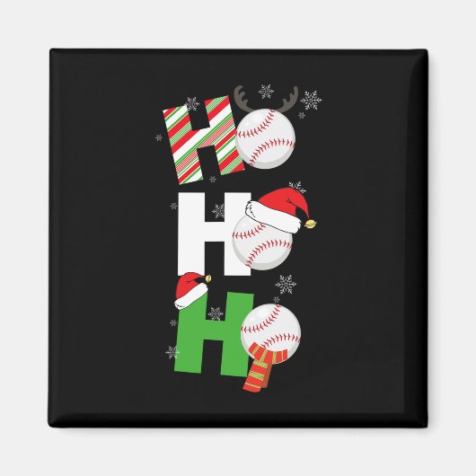 Fun Christmas Bysebyll Pajamas Player Matching Tee Magnet (Vorne)
