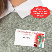 Fun Christmas Cactus Paper Label Tag