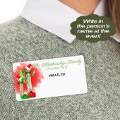 Fun Christmas Cactus Paper Label Tag