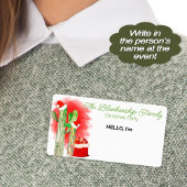 Fun Christmas Cactus Paper Label Tag