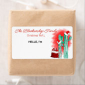 Fun Christmas Cactus Paper Label Tag (Insitu)