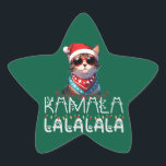 Fun Christmas Cat Kamala La La La La La La Sticker<br><div class="desc">Diese lustige Weihnachtskatze mit Weihnachtsmütze und Sonnenbrille,  mit dem lustigen Katzenklatschen Sprichwort Kamala La La La La La La La La La La La La La La La La La La La La La La La La La La La,  ist perfekt für eine Katzenfrau,  die Kamala Harris Liebe hat.</div>
