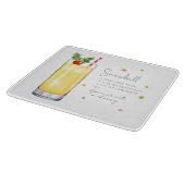 Fun Christmas Cocktail Snowball Rezept Wasserfarbe Schneidebrett (Ecke)