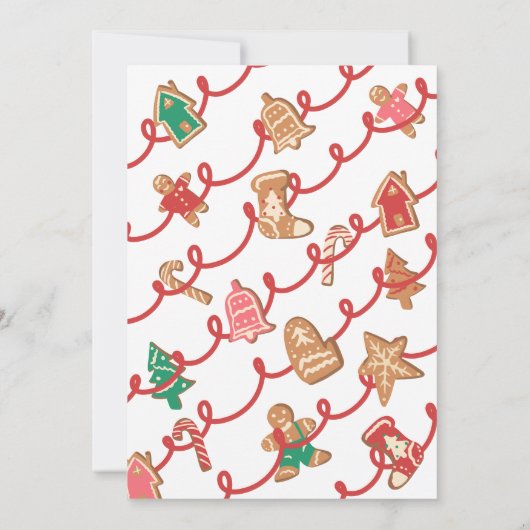 Fun Christmas Cookie Austausch Party Swap Einladung (Rückseite)