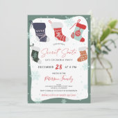 Fun Christmas Cookie geheime santa Austausch Party Einladung (Stehend Vorderseite)