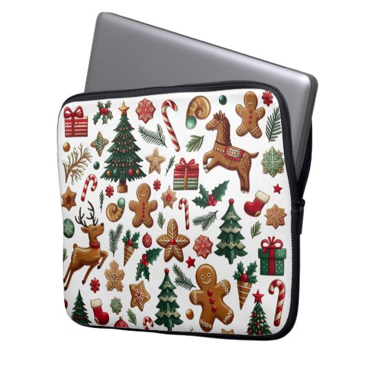 Fun Christmas Electronics Bag Laptopschutzhülle (Vorderseite Links)