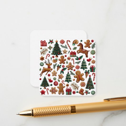 Fun Christmas Enclosure Card Begleitkarte (Vorderseite/Rückseite Beispiel)