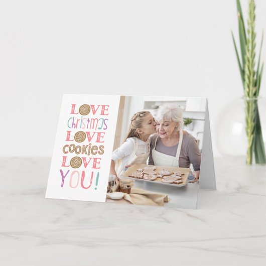 Fun Christmas Family Foto Karte (Vorderseite)