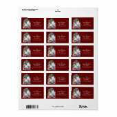 Fun Christmas Family Foto Rücksendeadresse Mailing Adressaufkleber (Vorne)