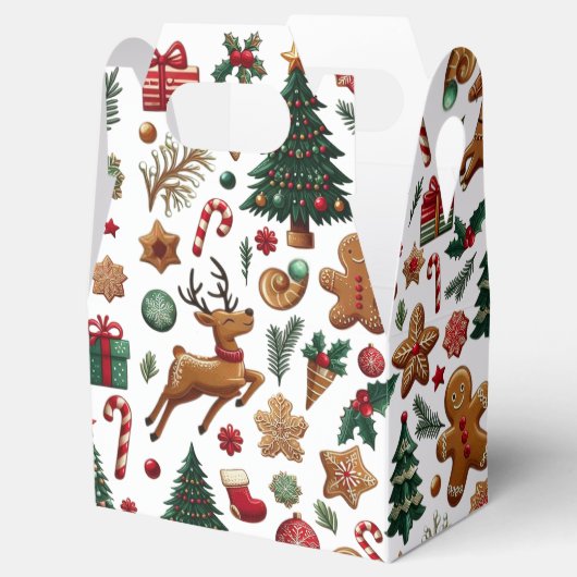 Fun Christmas Favor Box Geschenkschachtel (Geöffnet)