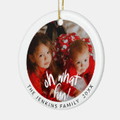 Fun Christmas Foto Keramik Ornament (Links)