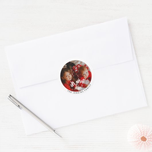 Fun Christmas Foto Sticker (Umschlag)
