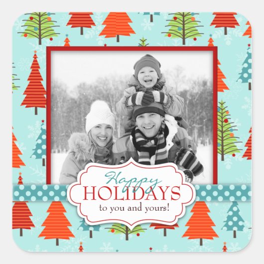 Fun Christmas Foto Sticker (Vorderseite)