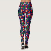 Fun Christmas Icon Muster Leggings (Rückseite)