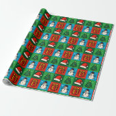 Fun Christmas Icons Wrapping Paper Geschenkpapier (Ungerollt)
