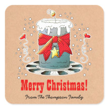 Fun Christmas Kerze Kraft Papier Custom