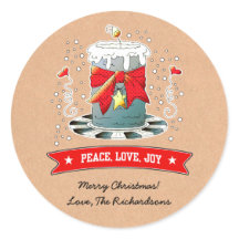 Fun Christmas Kerze Kraft Papier Custom