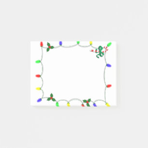 Fun Christmas Light Boarder Post-it Klebezettel
