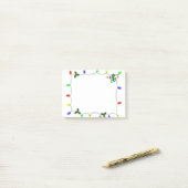 Fun Christmas Light Boarder Post-it Klebezettel (Auf Schreibtisch)