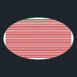 Fun Christmas Nautical Red White Stripes Muster Ovaler Aufkleber<br><div class="desc">Fun Christmas Nautical Red and White Stripes Muster</div>