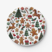Fun Christmas Paper Plate Pappteller (Vorderseite)