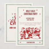 Fun Christmas party invite by Santa Einladung (Vorne/Hinten)
