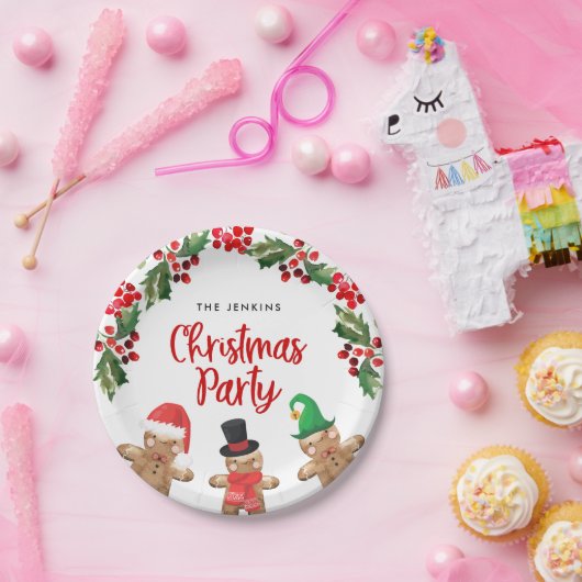 Fun Christmas Party Paper Plate Pappteller (Party)